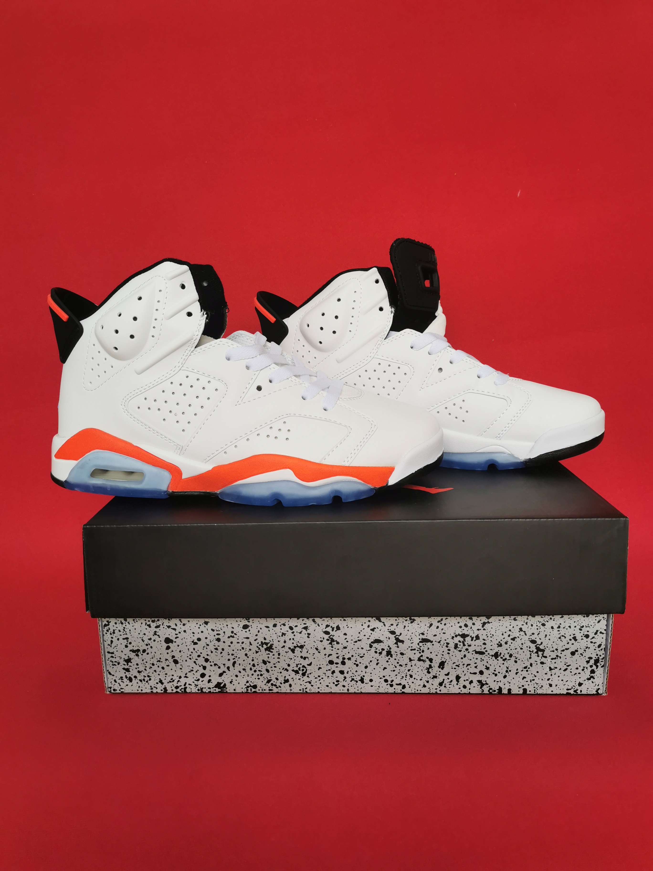 Air Jordan 6 OG White Red Ice Sole Shoes